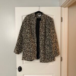 Women’s leopard print fur coat